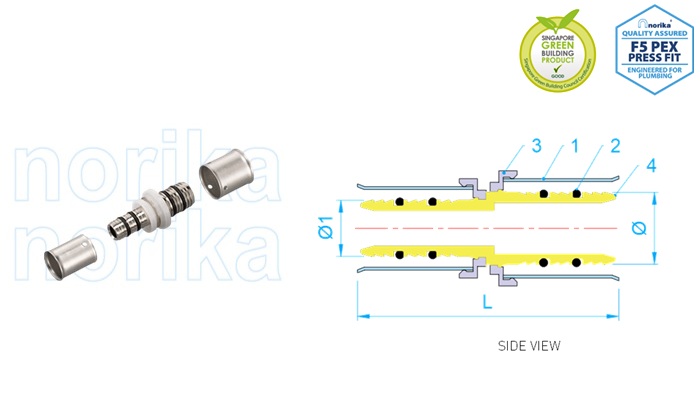 PEX Press-Fit Reducing Socket (Type F5)